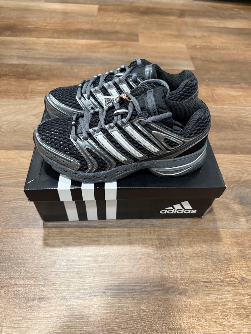 adidas Men's Black and Gray Athletic Running Sneakers